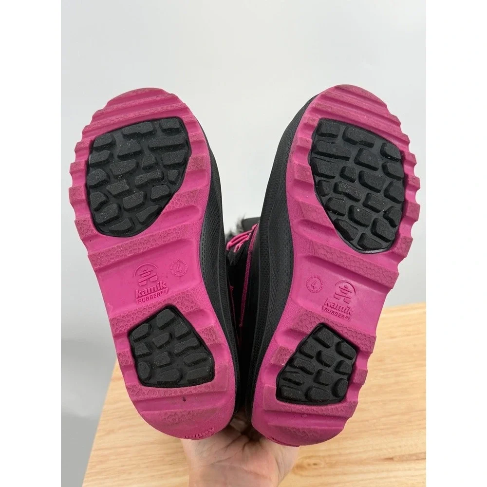 Kamik Snowangel Kids Insulated Snow Boots Waterproof Bungee Lace Cold Weather 4M